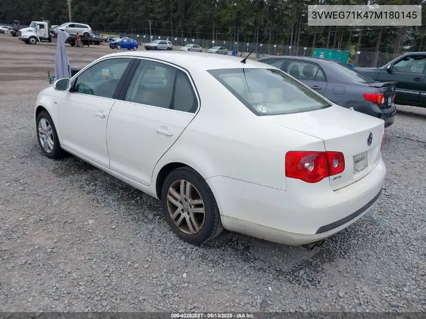2007 Volkswagen Jetta Wolfsburg Edition VIN: 3VWEG71K47M180145 Lot: 42262887