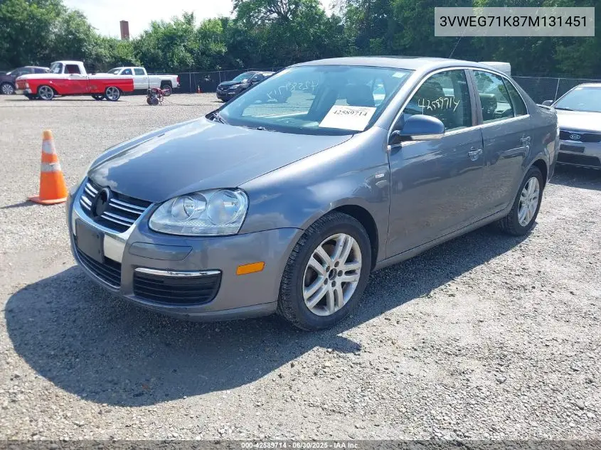 2007 Volkswagen Jetta Wolfsburg Edition VIN: 3VWEG71K87M131451 Lot: 42589714