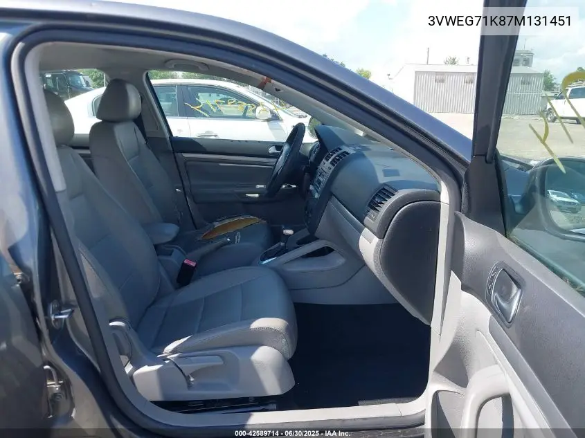 2007 Volkswagen Jetta Wolfsburg Edition VIN: 3VWEG71K87M131451 Lot: 42589714