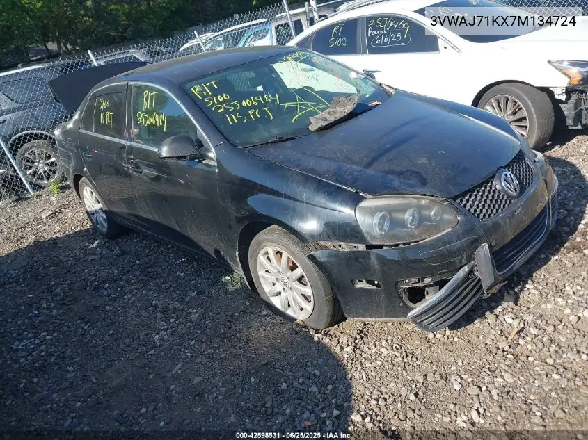 2007 Volkswagen Jetta 2.0T VIN: 3VWAJ71KX7M134724 Lot: 42598531