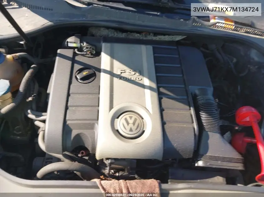 2007 Volkswagen Jetta 2.0T VIN: 3VWAJ71KX7M134724 Lot: 42598531