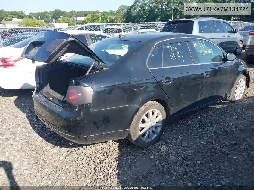2007 Volkswagen Jetta 2.0T VIN: 3VWAJ71KX7M134724 Lot: 42598531