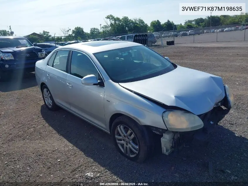 2007 Volkswagen Jetta Wolfsburg Edition VIN: 3VWEF71K87M198635 Lot: 42628986