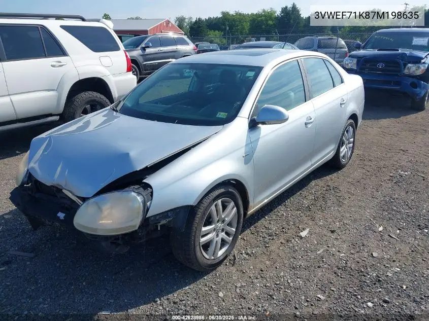 2007 Volkswagen Jetta Wolfsburg Edition VIN: 3VWEF71K87M198635 Lot: 42628986