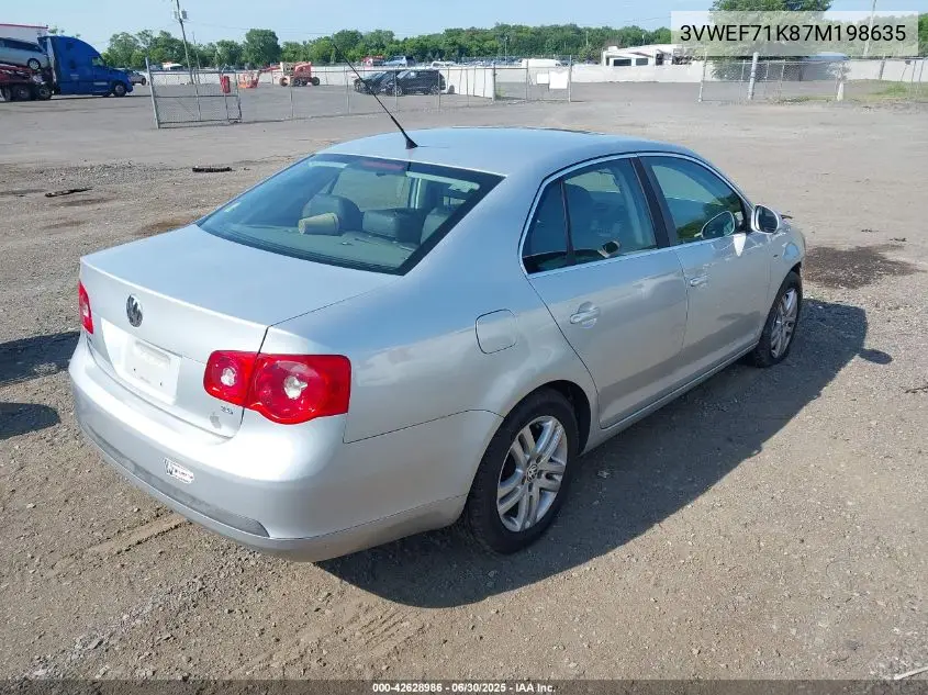 2007 Volkswagen Jetta Wolfsburg Edition VIN: 3VWEF71K87M198635 Lot: 42628986