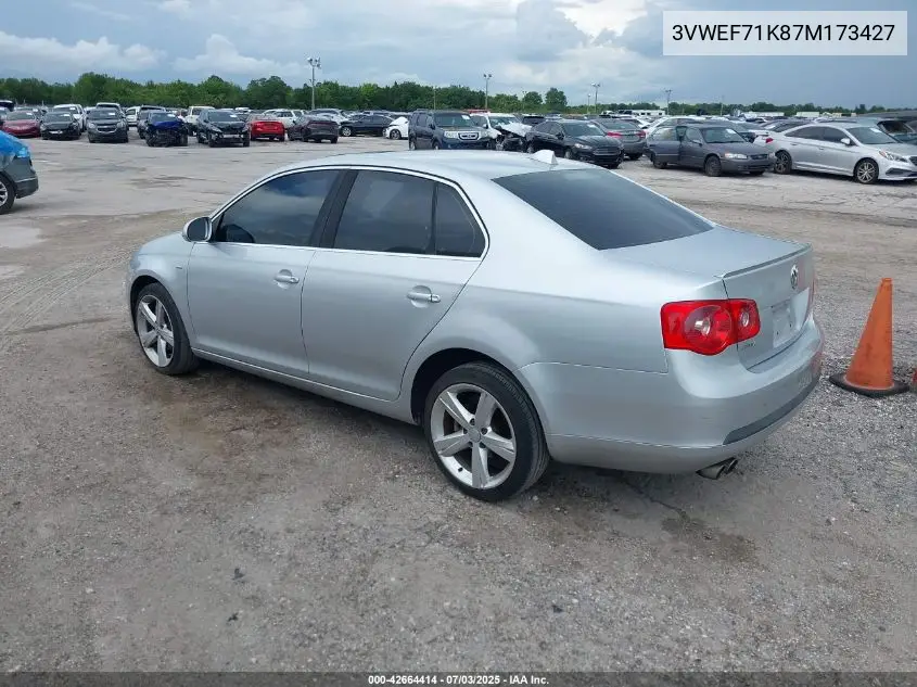 2007 Volkswagen Jetta Wolfsburg Edition VIN: 3VWEF71K87M173427 Lot: 42664414