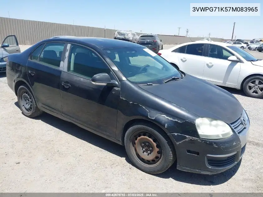 2007 Volkswagen Jetta 2.5 VIN: 3VWPG71K57M083965 Lot: 42670753