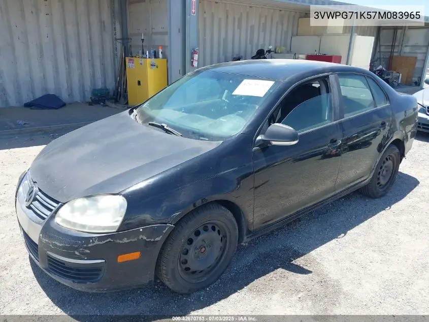 2007 Volkswagen Jetta 2.5 VIN: 3VWPG71K57M083965 Lot: 42670753