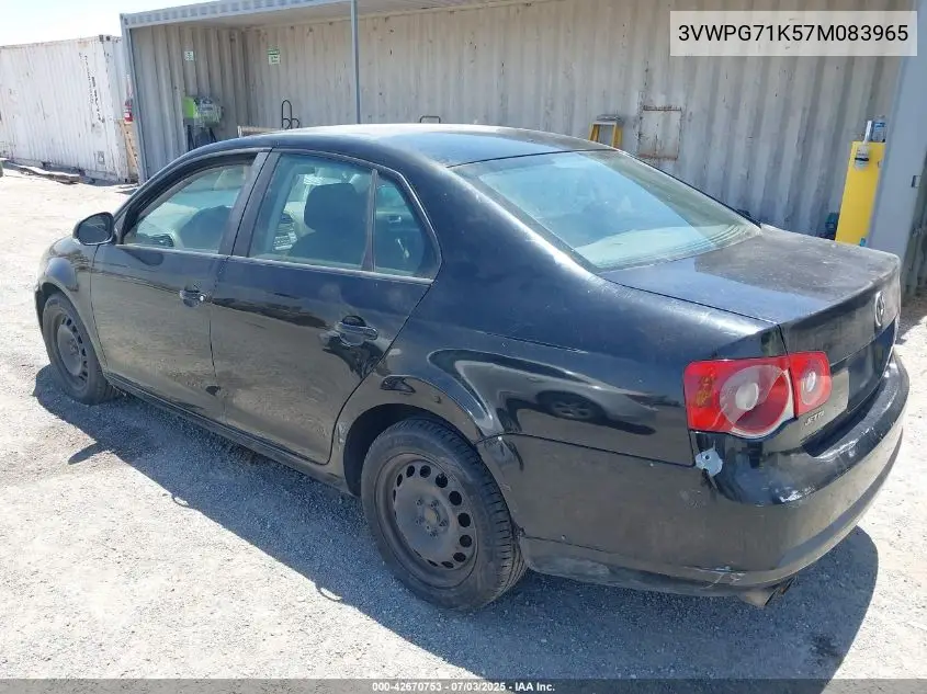 2007 Volkswagen Jetta 2.5 VIN: 3VWPG71K57M083965 Lot: 42670753