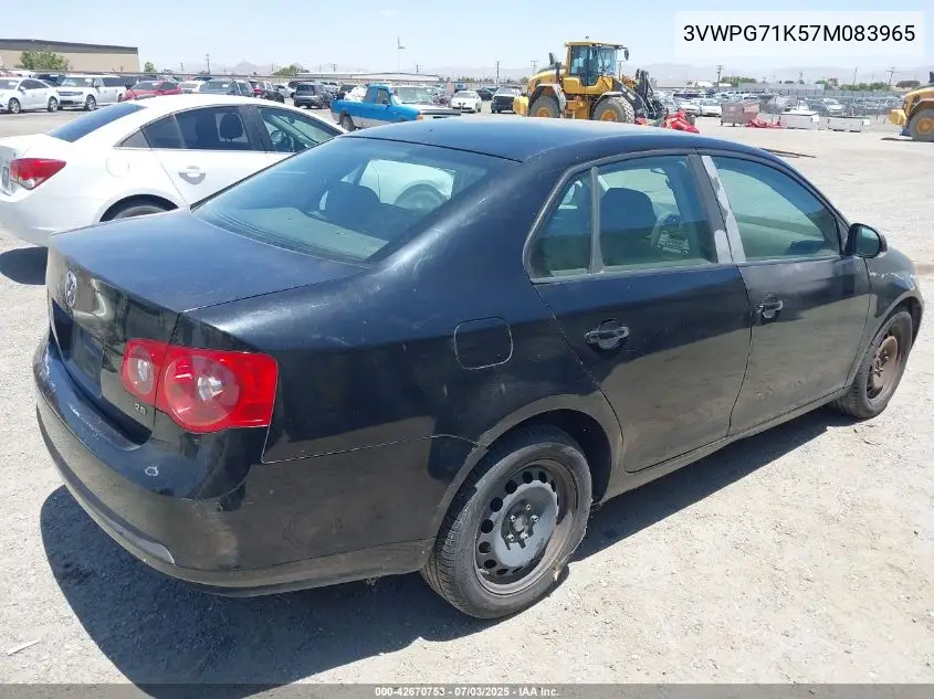 2007 Volkswagen Jetta 2.5 VIN: 3VWPG71K57M083965 Lot: 42670753