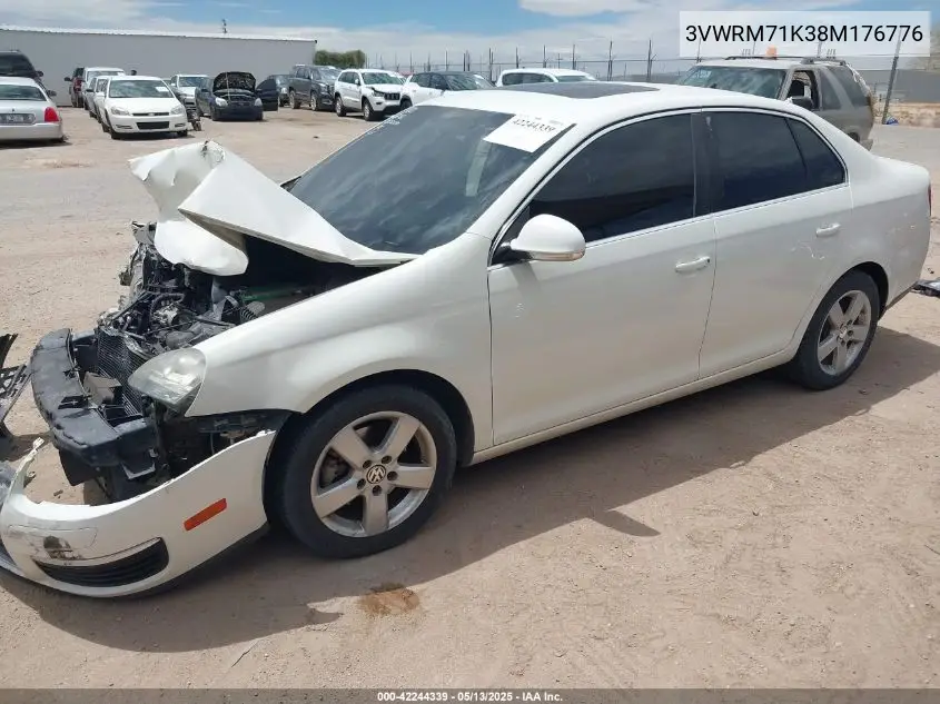 2008 Volkswagen Jetta Se/Sel VIN: 3VWRM71K38M176776 Lot: 42244339