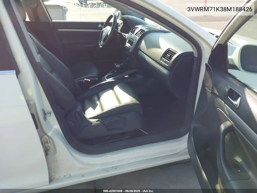 2008 Volkswagen Jetta Se/Sel VIN: 3VWRM71K38M188426 Lot: 42581006
