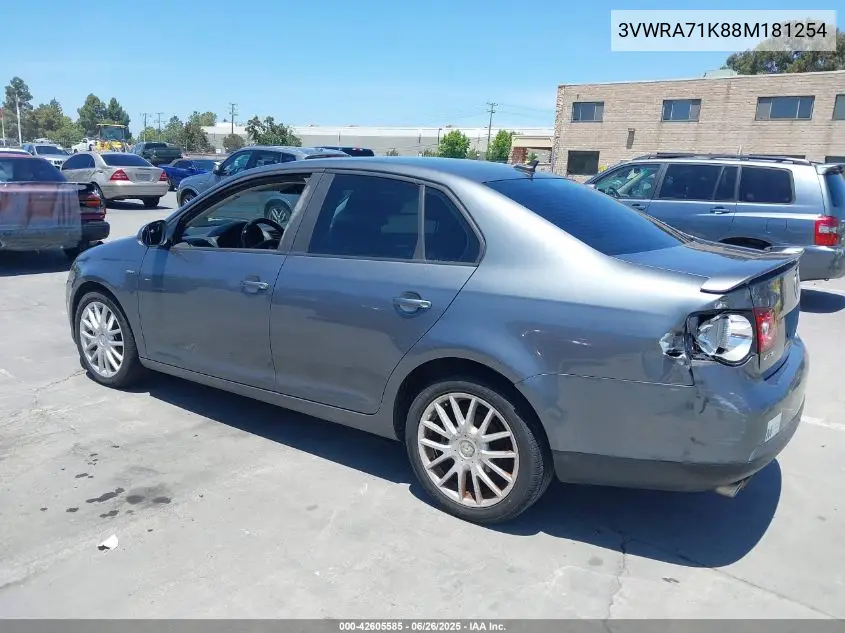 2008 Volkswagen Jetta Wolfsburg Edition VIN: 3VWRA71K88M181254 Lot: 42605585