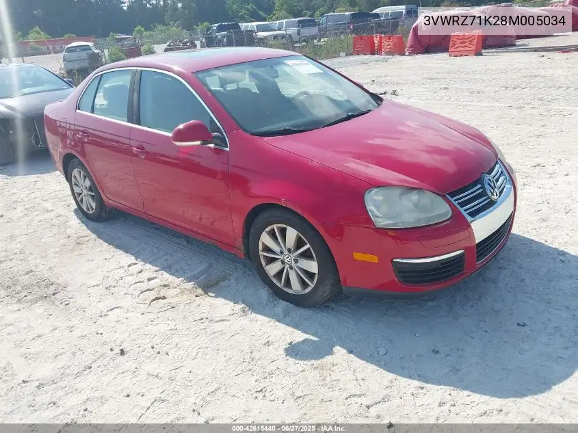 2008 Volkswagen Jetta Se/Sel VIN: 3VWRZ71K28M005034 Lot: 42615440