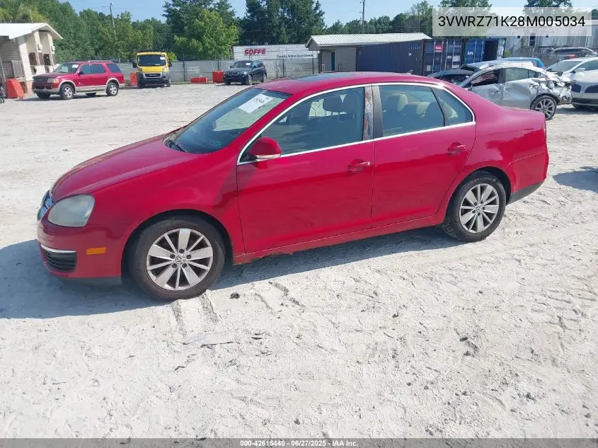 2008 Volkswagen Jetta Se/Sel VIN: 3VWRZ71K28M005034 Lot: 42615440