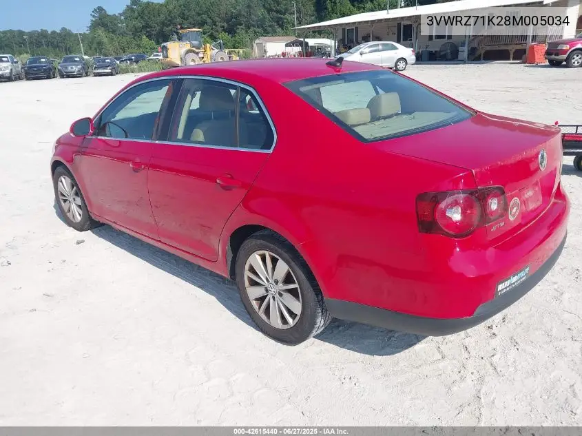 2008 Volkswagen Jetta Se/Sel VIN: 3VWRZ71K28M005034 Lot: 42615440