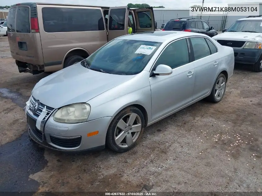 2008 Volkswagen Jetta Se/Sel VIN: 3VWRM71K88M053104 Lot: 42637522