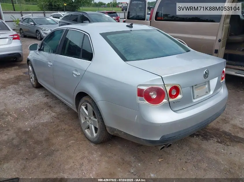 2008 Volkswagen Jetta Se/Sel VIN: 3VWRM71K88M053104 Lot: 42637522