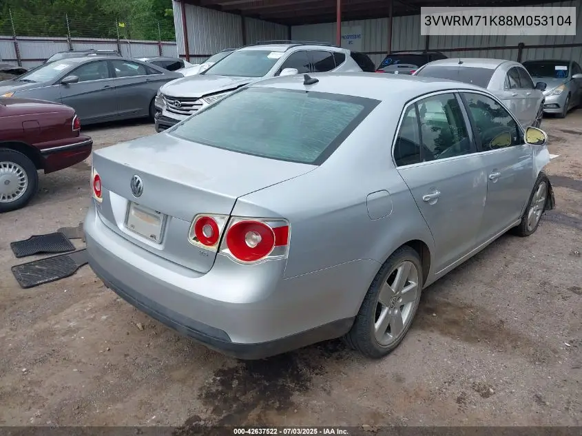 2008 Volkswagen Jetta Se/Sel VIN: 3VWRM71K88M053104 Lot: 42637522
