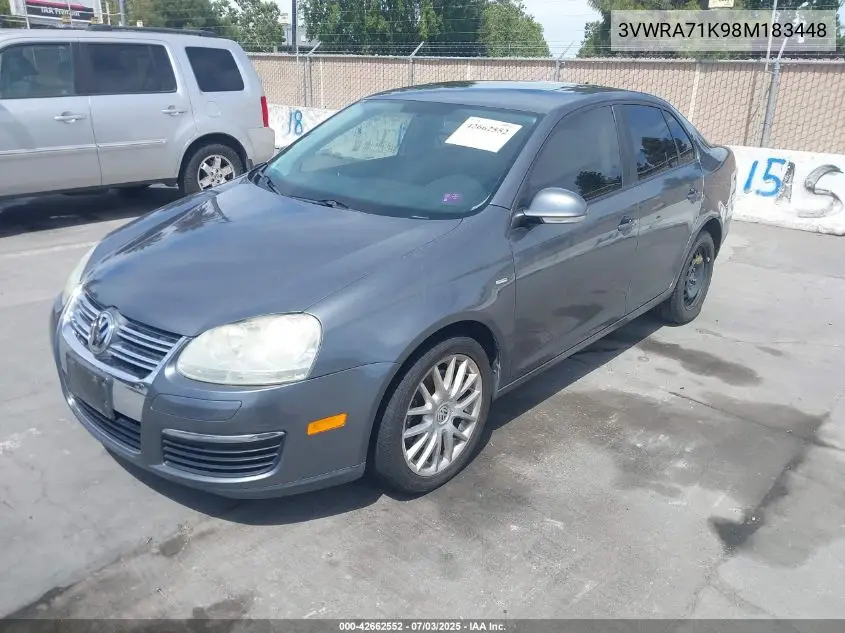 2008 Volkswagen Jetta Wolfsburg Edition VIN: 3VWRA71K98M183448 Lot: 42662552