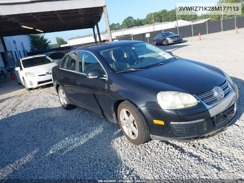 2008 Volkswagen Jetta Se/Sel VIN: 3VWRZ71K28M177113 Lot: 42785597