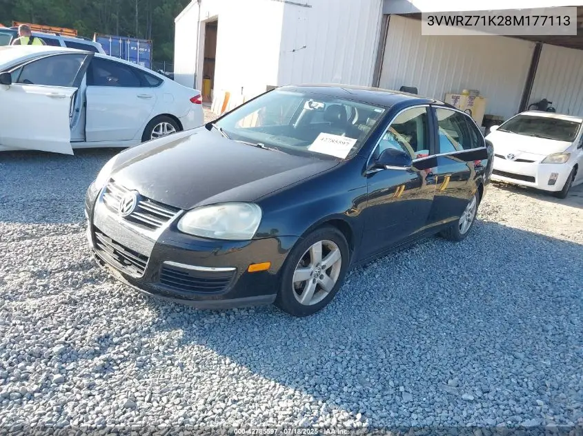 2008 Volkswagen Jetta Se/Sel VIN: 3VWRZ71K28M177113 Lot: 42785597