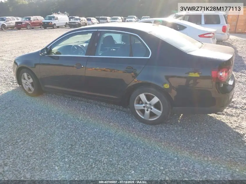 2008 Volkswagen Jetta Se/Sel VIN: 3VWRZ71K28M177113 Lot: 42785597