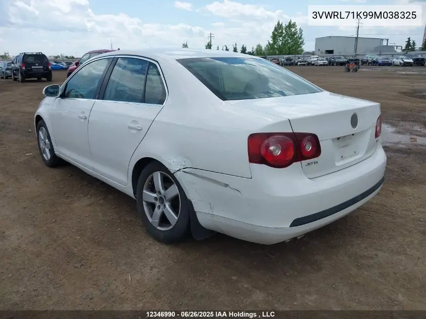2009 Volkswagen Jetta 2.0 Tdi Highline VIN: 3VWRL71K99M038325 Lot: 12346990