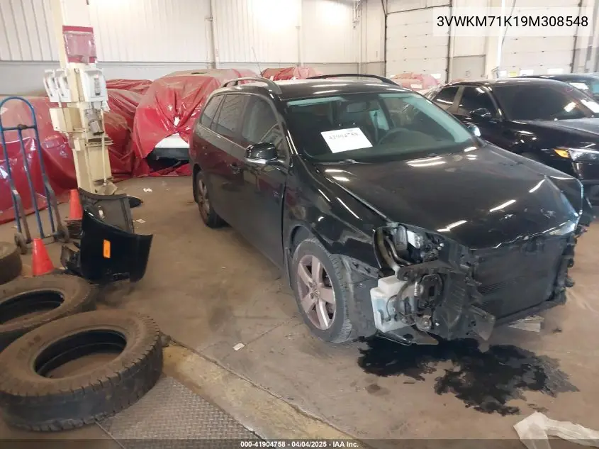 2009 Volkswagen Jetta 2.5L S VIN: 3VWKM71K19M308548 Lot: 41904758