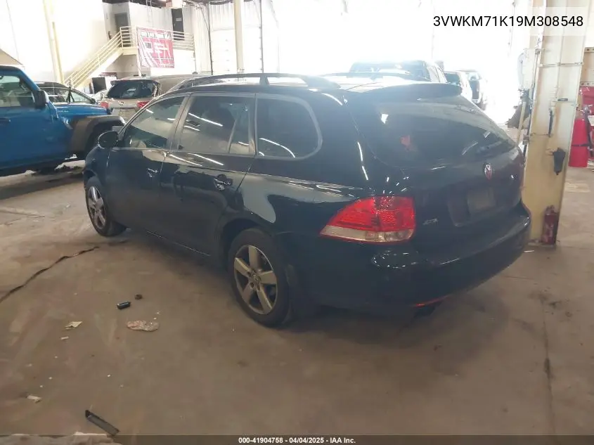2009 Volkswagen Jetta 2.5L S VIN: 3VWKM71K19M308548 Lot: 41904758