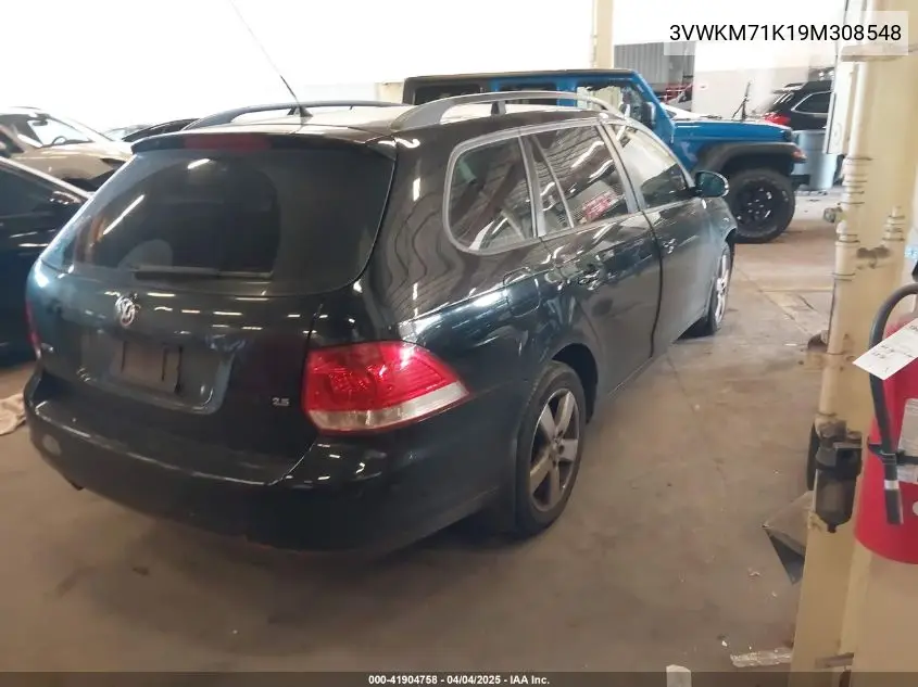 2009 Volkswagen Jetta 2.5L S VIN: 3VWKM71K19M308548 Lot: 41904758