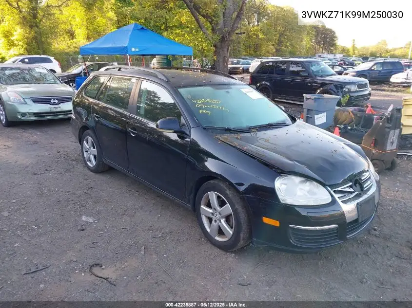 2009 Volkswagen Jetta 2.5L S VIN: 3VWKZ71K99M250030 Lot: 42235887