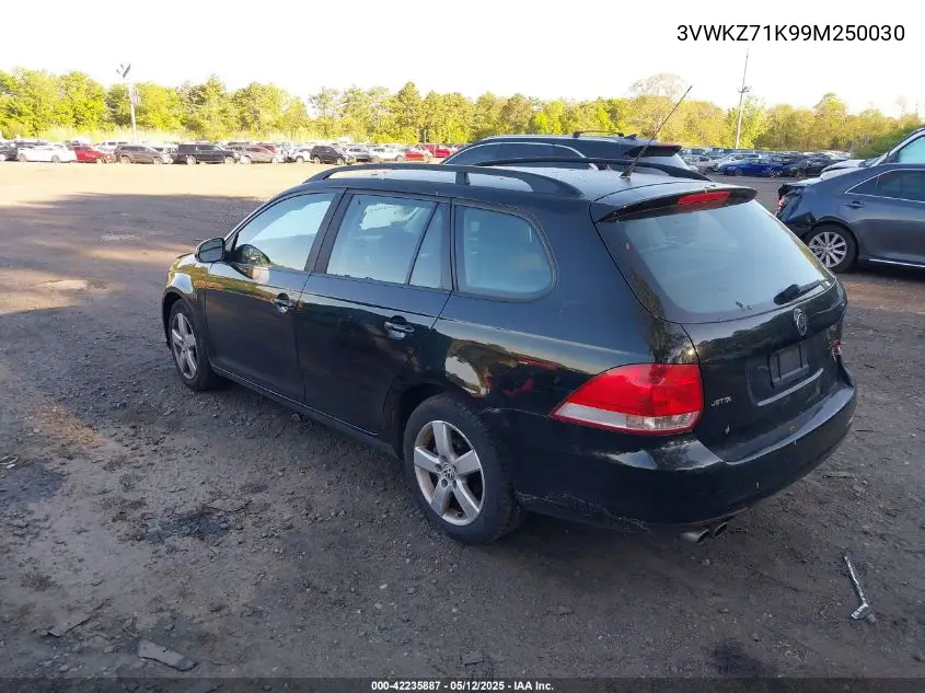 2009 Volkswagen Jetta 2.5L S VIN: 3VWKZ71K99M250030 Lot: 42235887