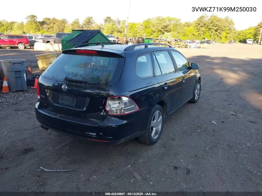 2009 Volkswagen Jetta 2.5L S VIN: 3VWKZ71K99M250030 Lot: 42235887