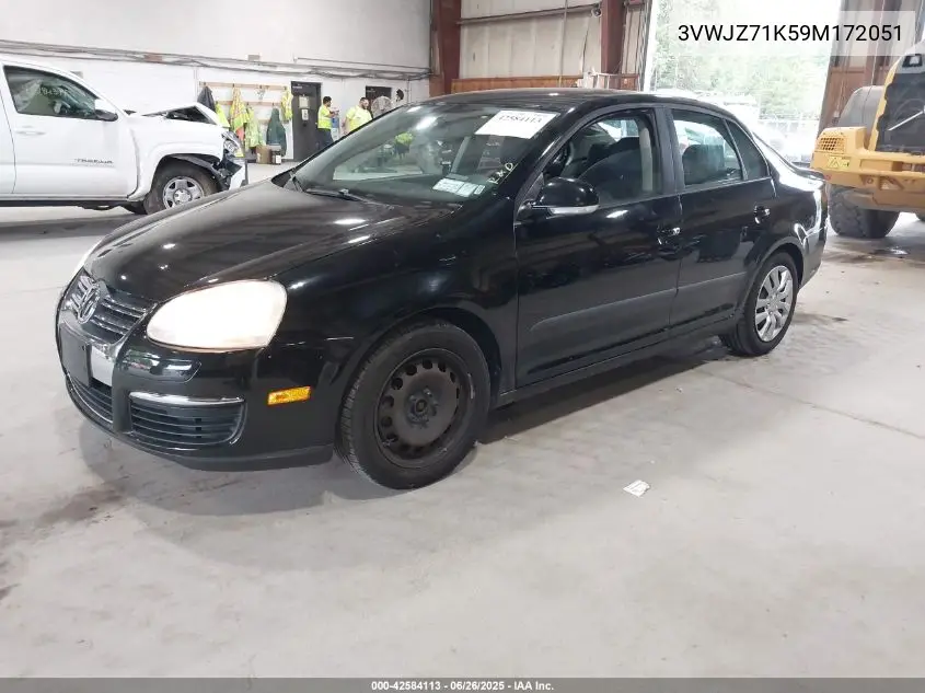 2009 Volkswagen Jetta S VIN: 3VWJZ71K59M172051 Lot: 42584113