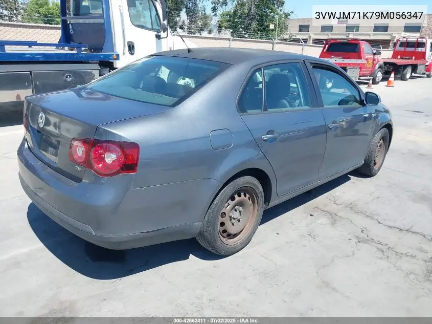 2009 Volkswagen Jetta S VIN: 3VWJM71K79M056347 Lot: 42662411