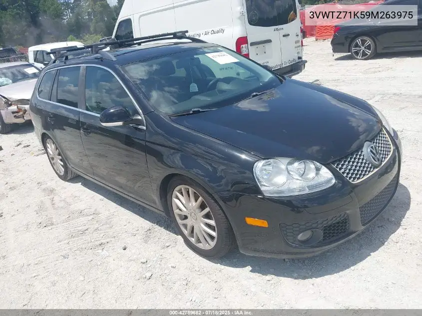 2009 Volkswagen Jetta Sportwagen 2.5L Se/Se VIN: 3VWTZ71K59M263975 Lot: 42789682
