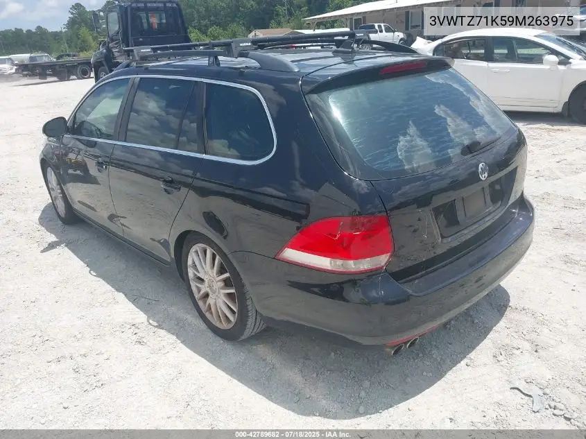 2009 Volkswagen Jetta Sportwagen 2.5L Se/Se VIN: 3VWTZ71K59M263975 Lot: 42789682