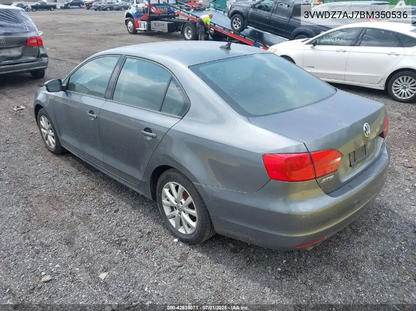 2011 Volkswagen Jetta 2.5L Se VIN: 3VWDZ7AJ7BM350536 Lot: 42635071