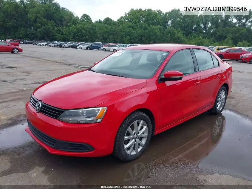 3vwdz7aj2bm399546 3VWDZ7AJ2BM399546 2011 Volkswagen Jetta 2.5L Se