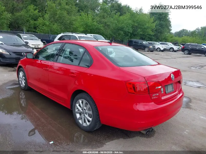 3vwdz7aj2bm399546 3VWDZ7AJ2BM399546 2011 Volkswagen Jetta 2.5L Se