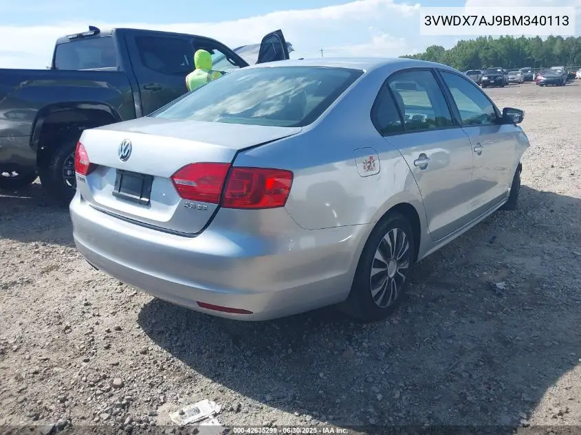 3vwdx7aj9bm340113 3VWDX7AJ9BM340113 2011 Volkswagen Jetta 2.5L Se