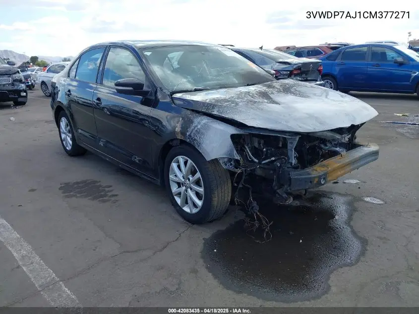 2012 Volkswagen Jetta 2.5L Se VIN: 3VWDP7AJ1CM377271 Lot: 42083435