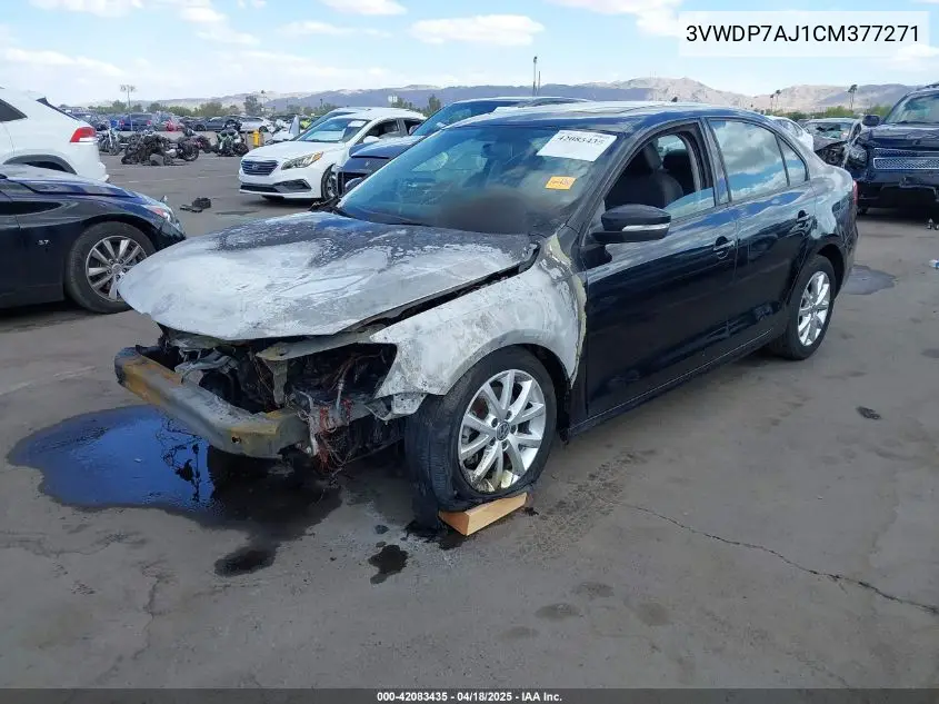 2012 Volkswagen Jetta 2.5L Se VIN: 3VWDP7AJ1CM377271 Lot: 42083435