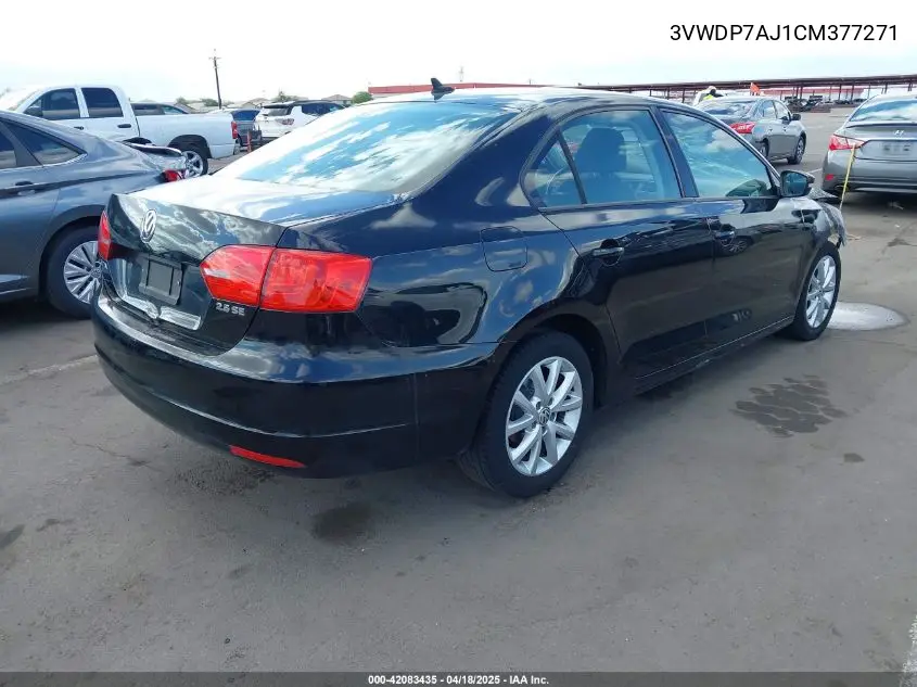 2012 Volkswagen Jetta 2.5L Se VIN: 3VWDP7AJ1CM377271 Lot: 42083435