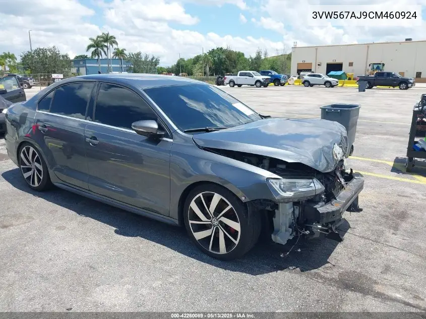 2012 Volkswagen Jetta Gli VIN: 3VW567AJ9CM460924 Lot: 42260089