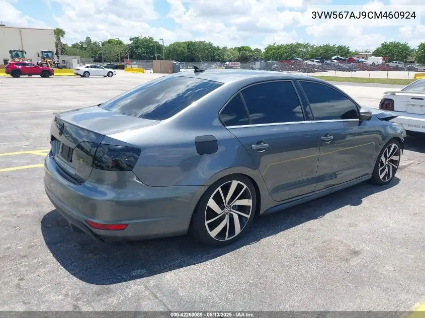 2012 Volkswagen Jetta Gli VIN: 3VW567AJ9CM460924 Lot: 42260089