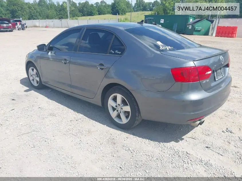 2012 Volkswagen Jetta 2.0L Tdi VIN: 3VWLL7AJ4CM004457 Lot: 42624318