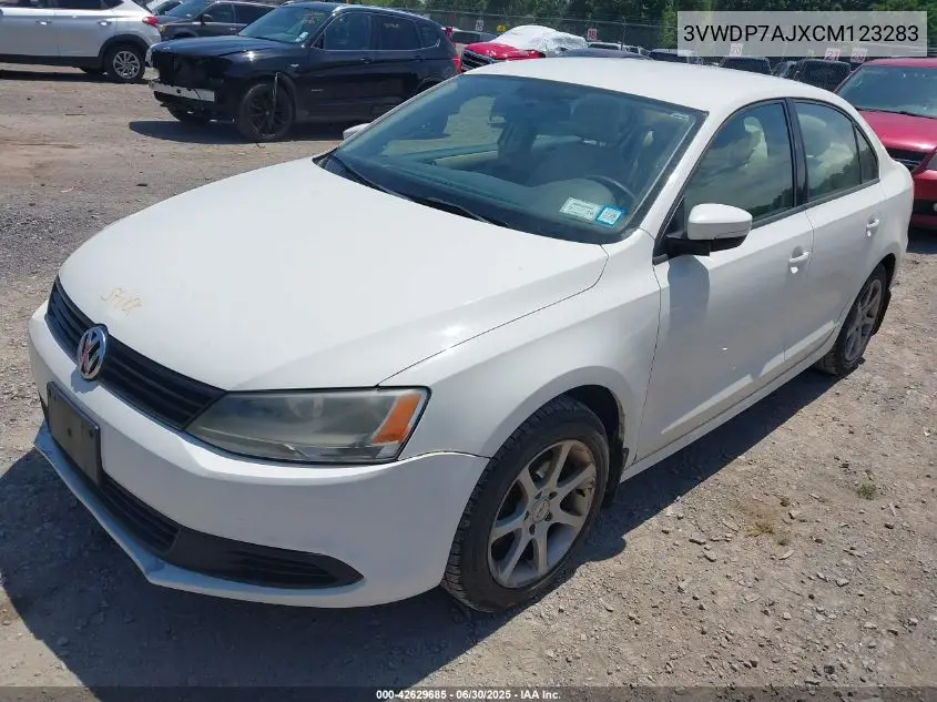 3VWDP7AJXCM123283 2012 Volkswagen Jetta 2.5L Se