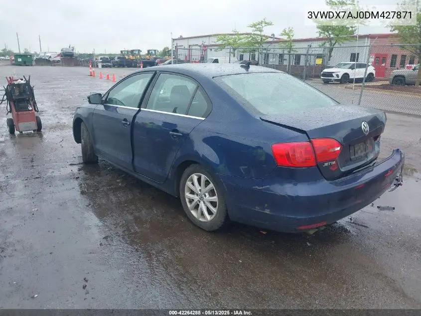 2013 Volkswagen Jetta 2.5L Se VIN: 3VWDX7AJ0DM427871 Lot: 42264288